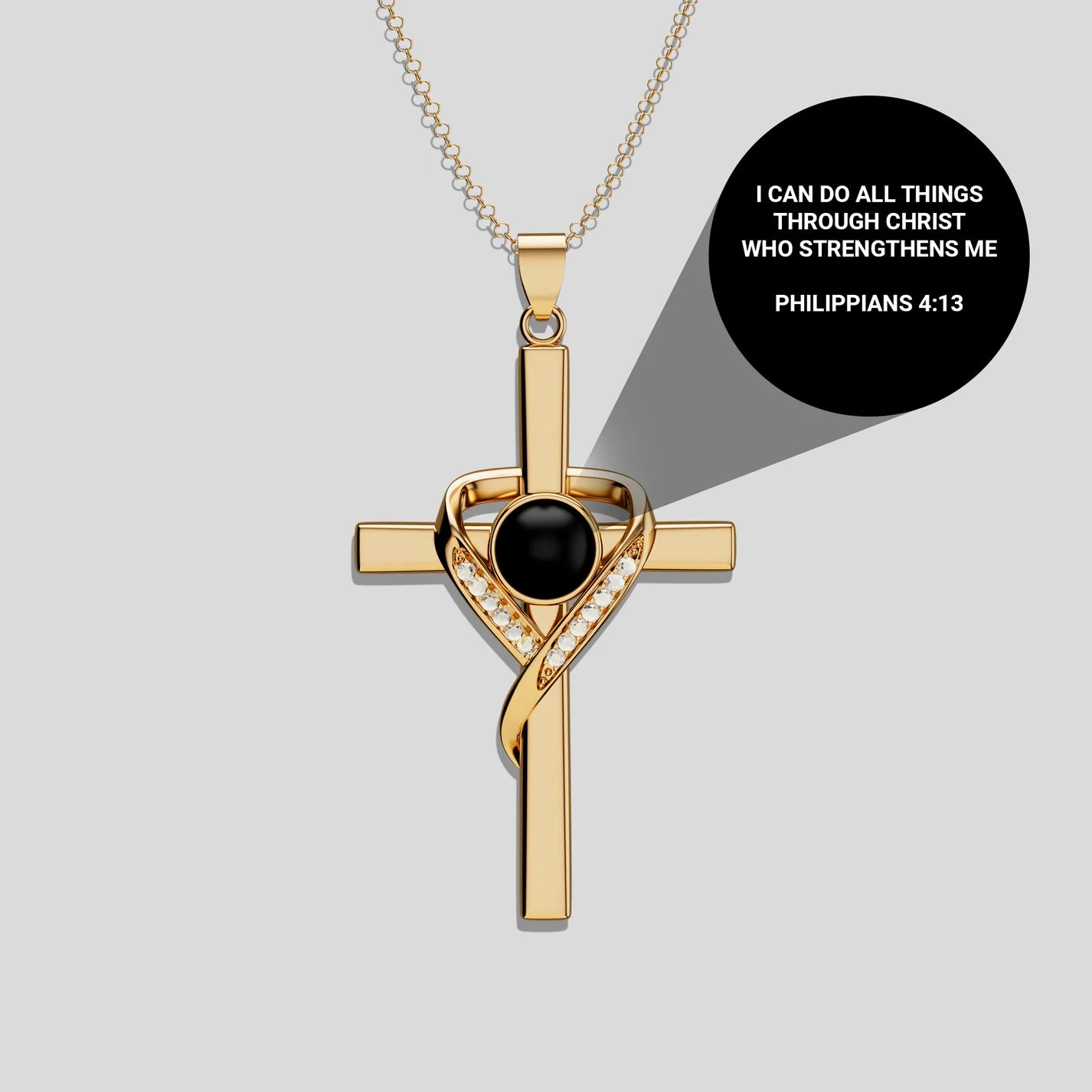 Personalised Sterling Silver Cross Necklace