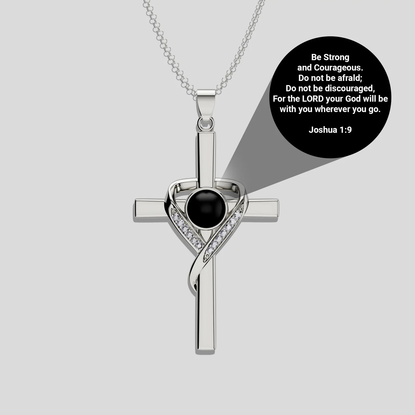 Personalised Sterling Silver Cross Necklace